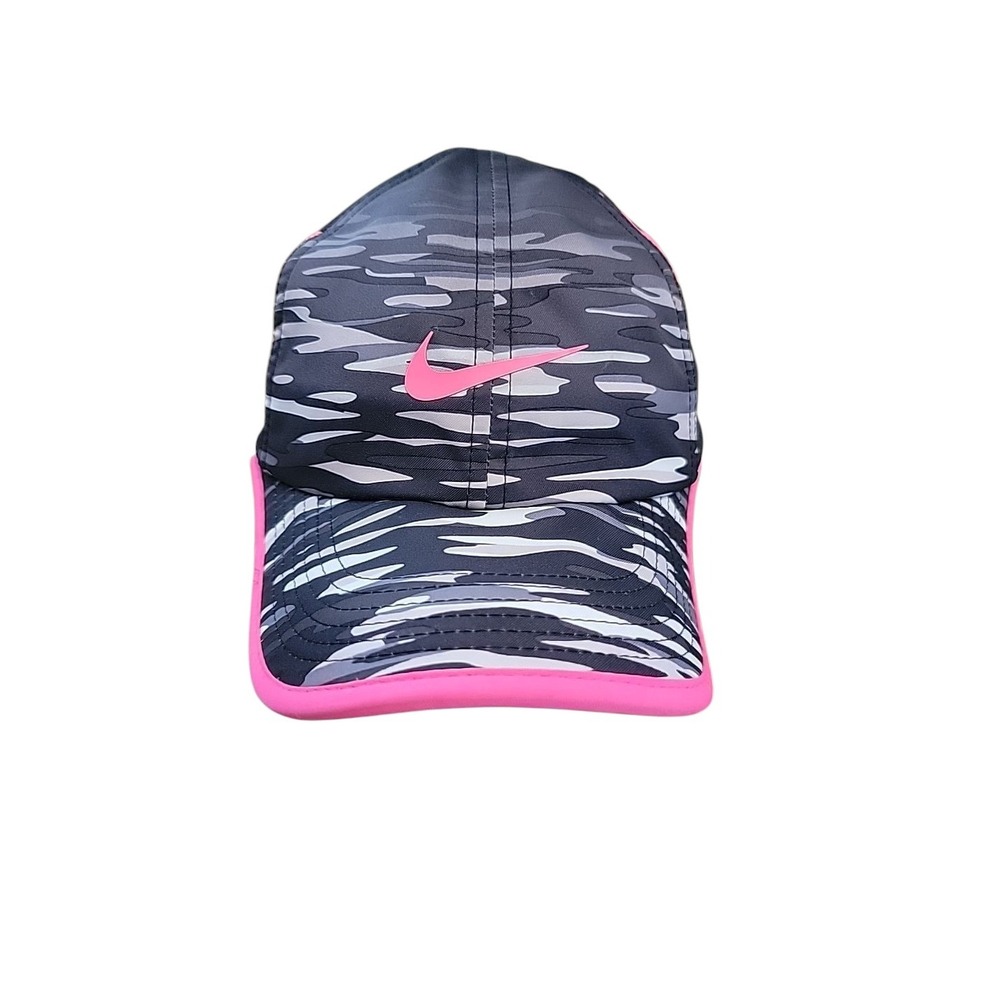 Nike Dri Fit Feather Light Women's Cap Hat Zebra Print Pink Golf Running